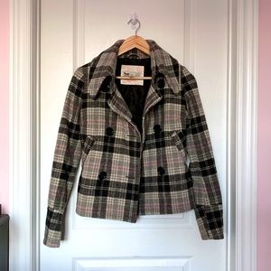 girls’ plaid coat - perfect for spring